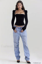 Noa Black Stylish Velvet Corset