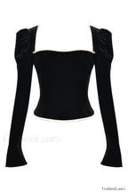 Noa Black Stylish Velvet Corset XS / Black