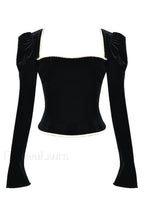 Noa Black Stylish Velvet Corset XS / Black