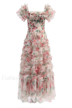 Nola Ruched Stylish Floral Maxi Dress