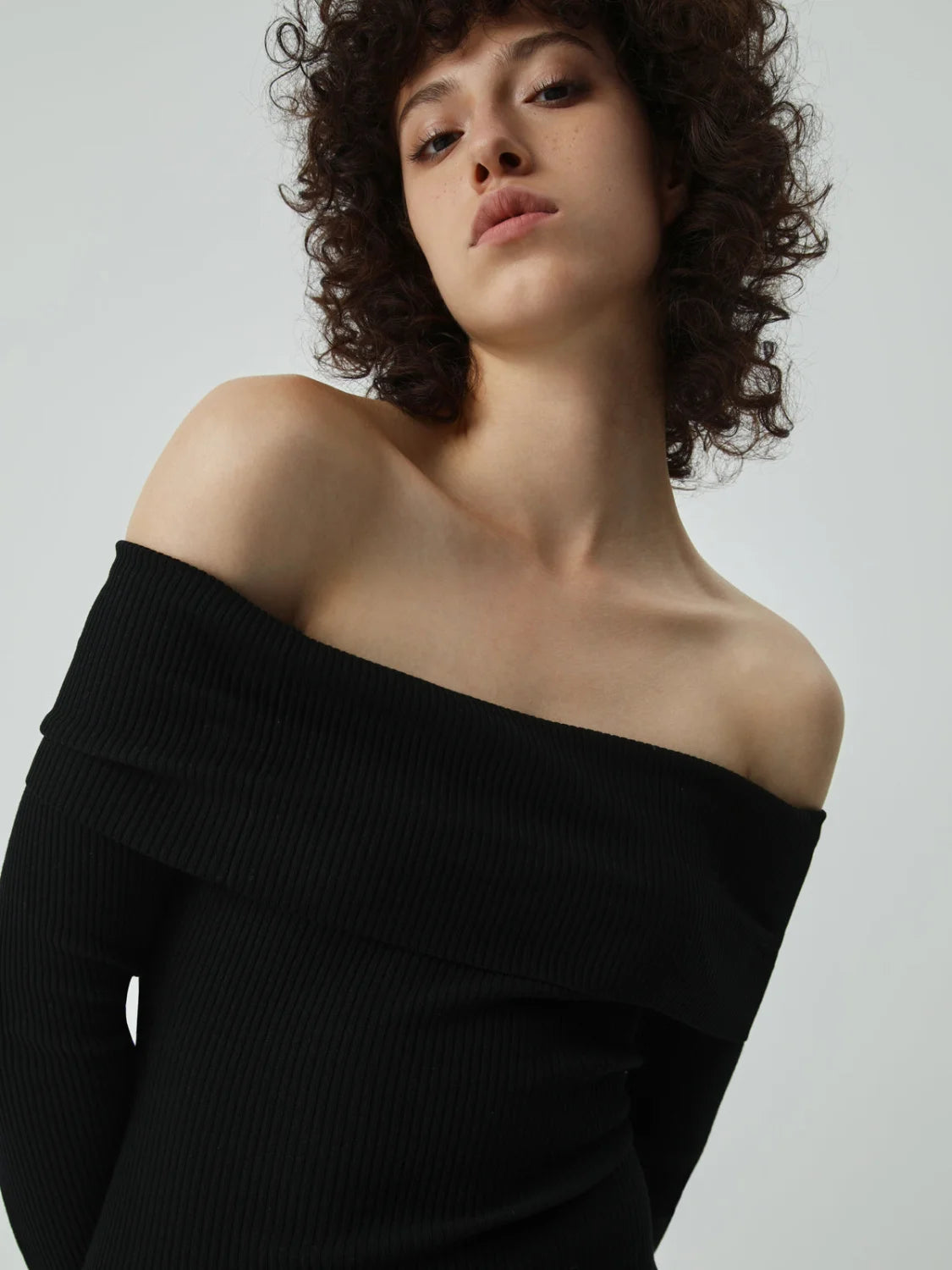 Nostalgia Off Shoulder Long Modern Sleeve Long Sweater Dress Sweaters L