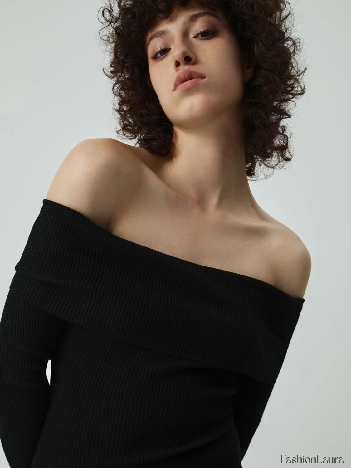 Nostalgia Off Shoulder Long Modern Sleeve Long Sweater Dress Sweaters L