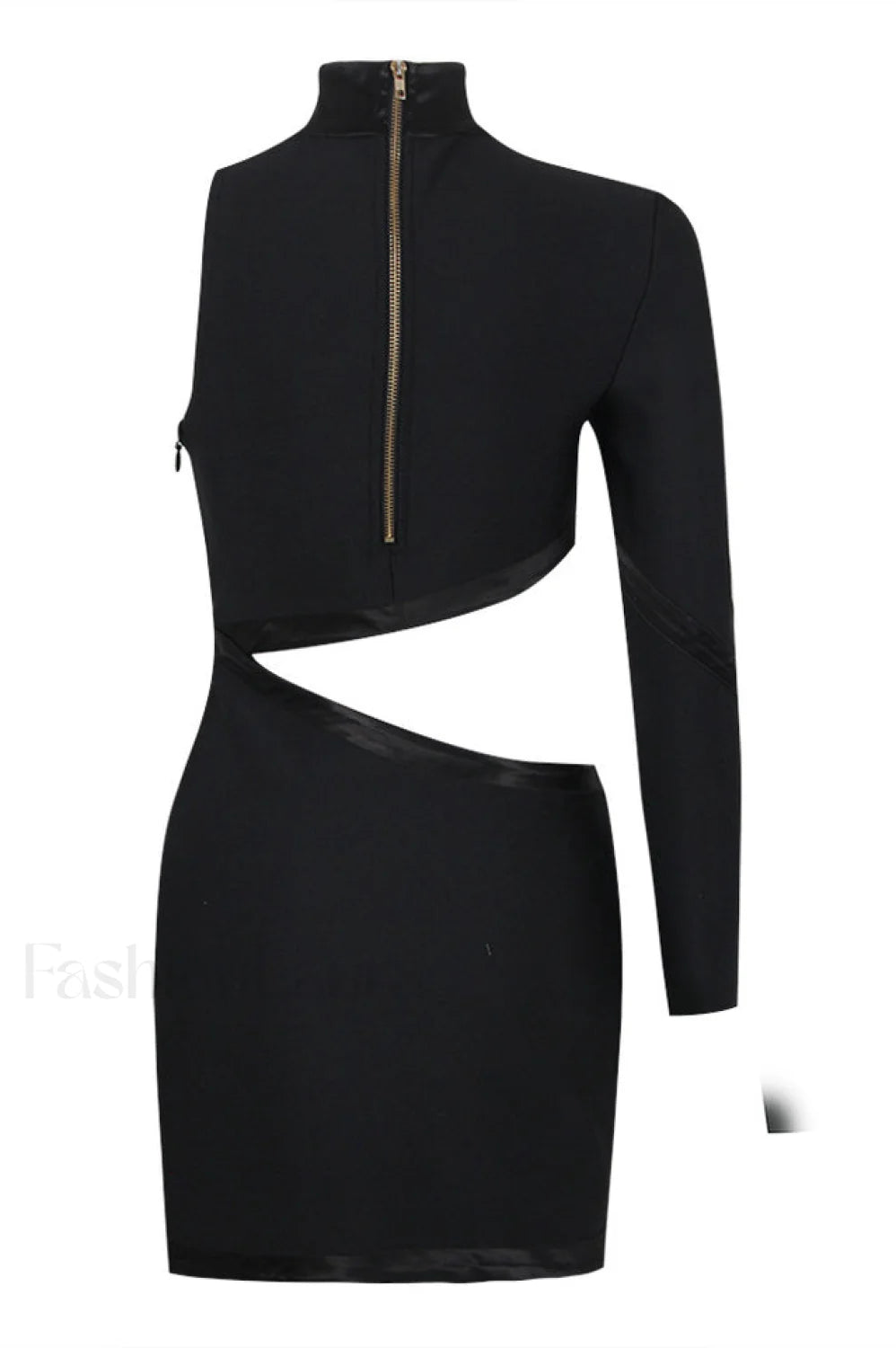 Nude One Shoulder Charming Cutout Bandage Dress