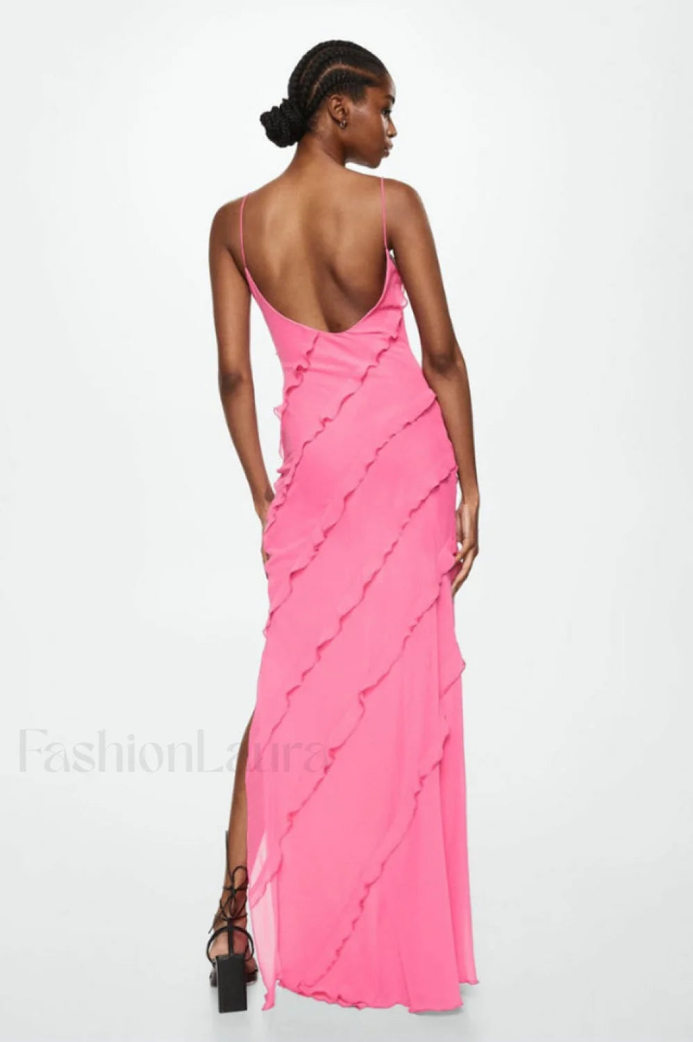 Ocean Waves Tiered Charming Ruffle Maxi Dress