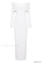 Off Shoulder Bodycon Charming Bardot Midi Dress