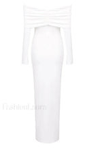 Off Shoulder Bodycon Charming Bardot Midi Dress