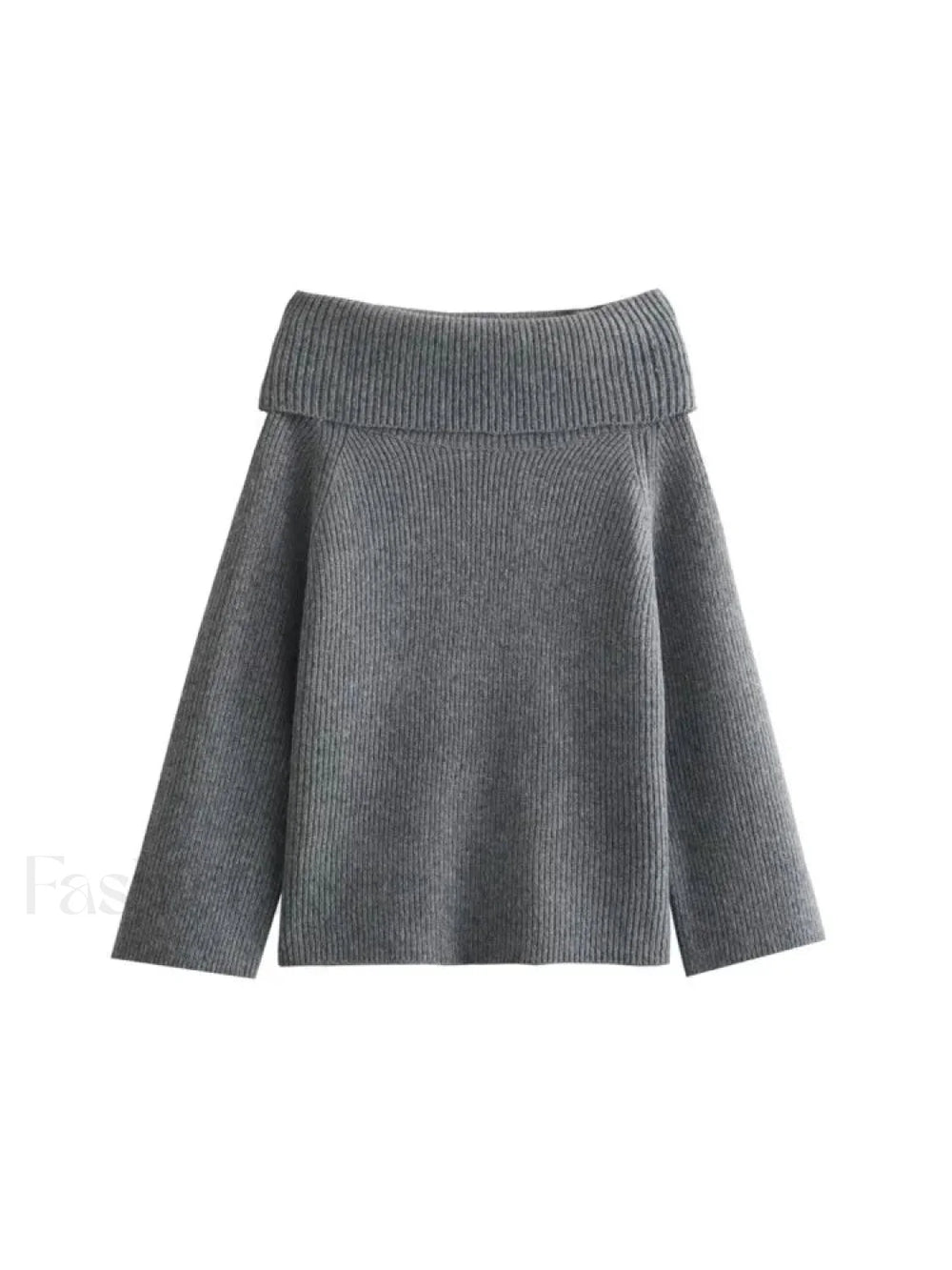 Off Shoulder Christmas Sweater for Women grey / S Sweaters L