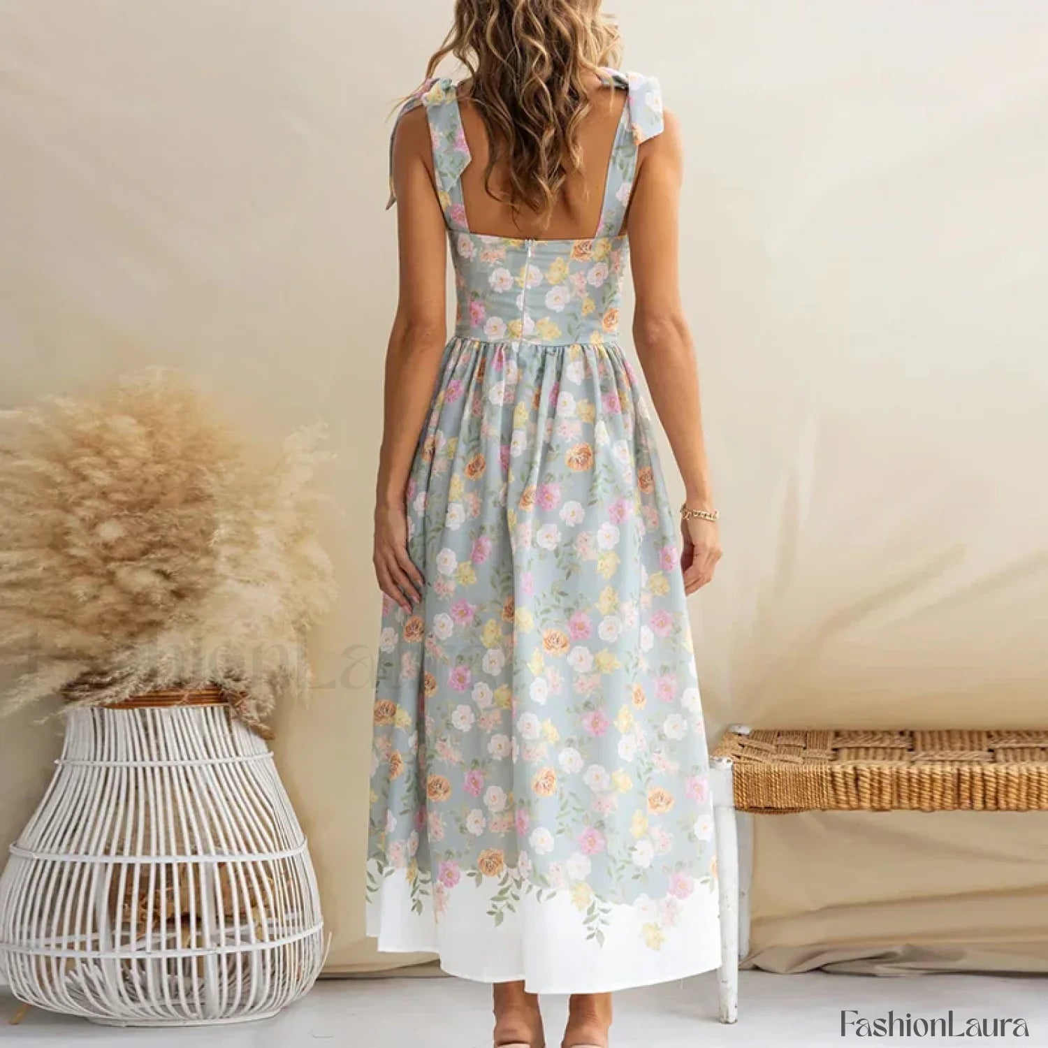 Off Shoulder Pleated Floral Dress