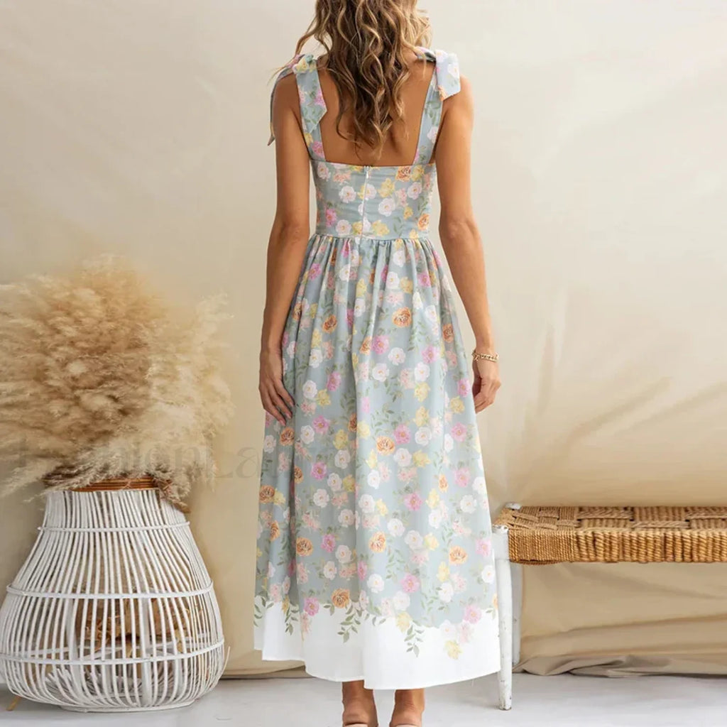 Off Shoulder Pleated Floral Dress