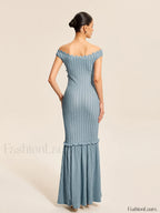 Off Shoulder Ruffle Detail Dress Dresses