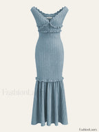 Off Shoulder Ruffle Detail Dress Dresses
