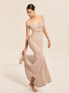 Off Shoulder Ruffle Detail Dress Pink / XS Dresses
