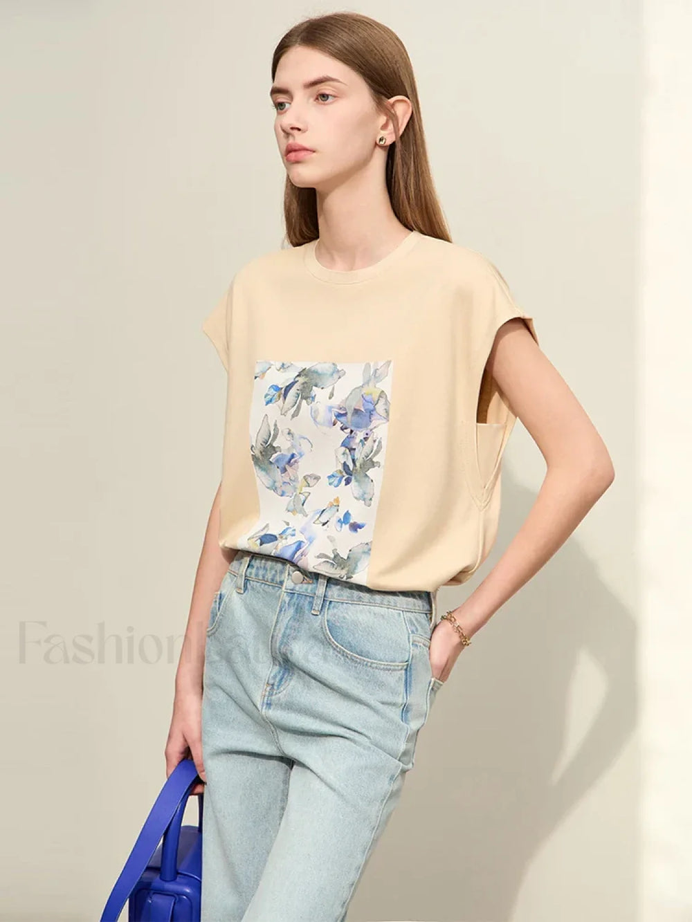 Oil Painting Floral T Shirt