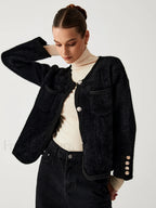 Old Money Graceful Aesthetics Fuzzy Cardigan Sweaters L