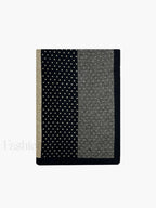 Old Money Graceful Aesthetics Patchwork Scarf Black / One Size Scarves