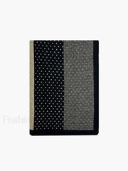 Old Money Graceful Aesthetics Patchwork Scarf Black / One Size Scarves
