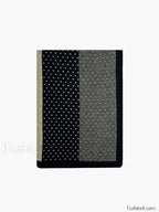 Old Money Graceful Aesthetics Patchwork Scarf Black / One Size Scarves