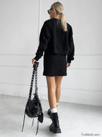 On The Go Trendy Two Piece Skirt Set Skirt Sets