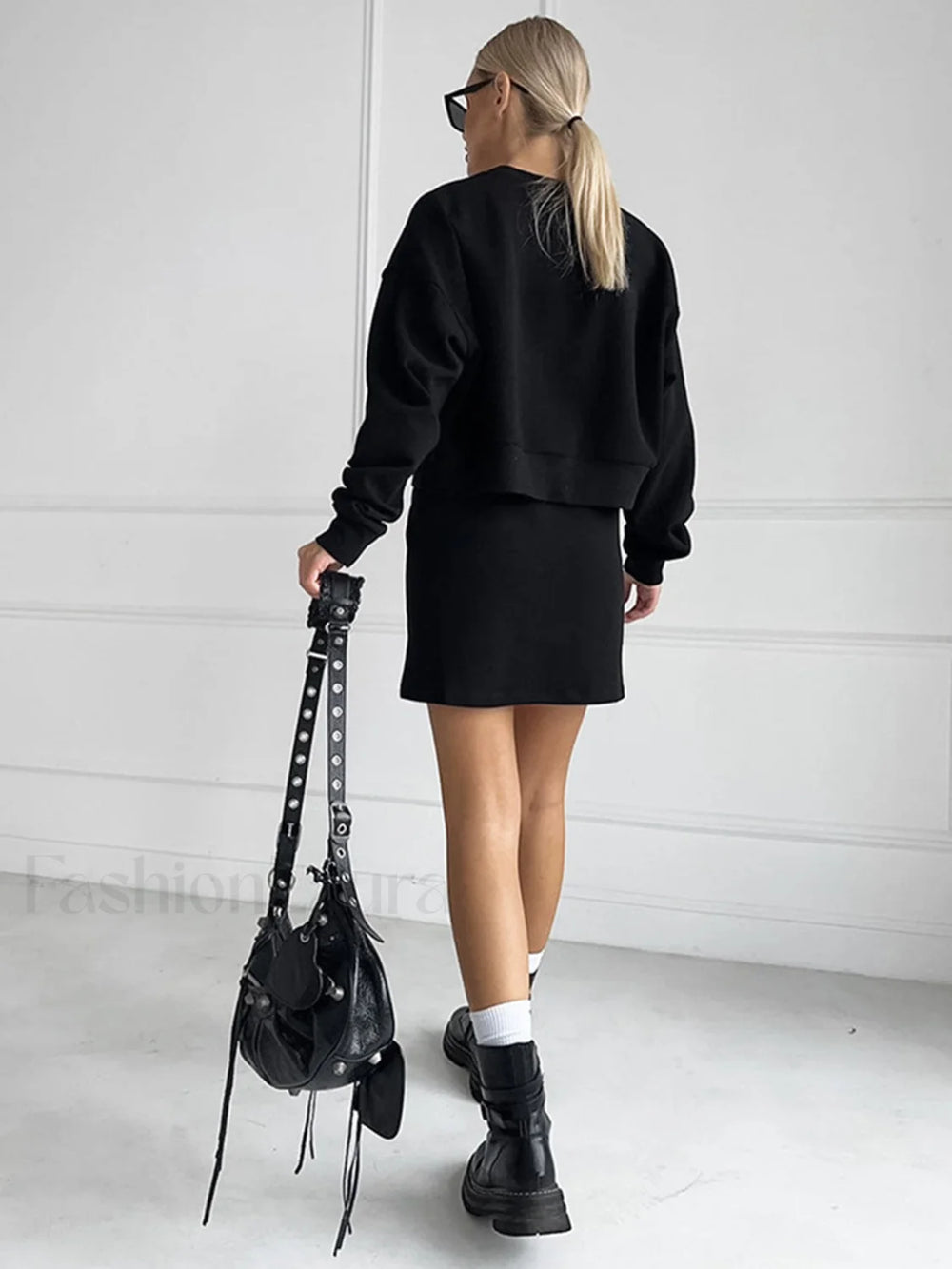 On The Go Trendy Two Piece Skirt Set Skirt Sets