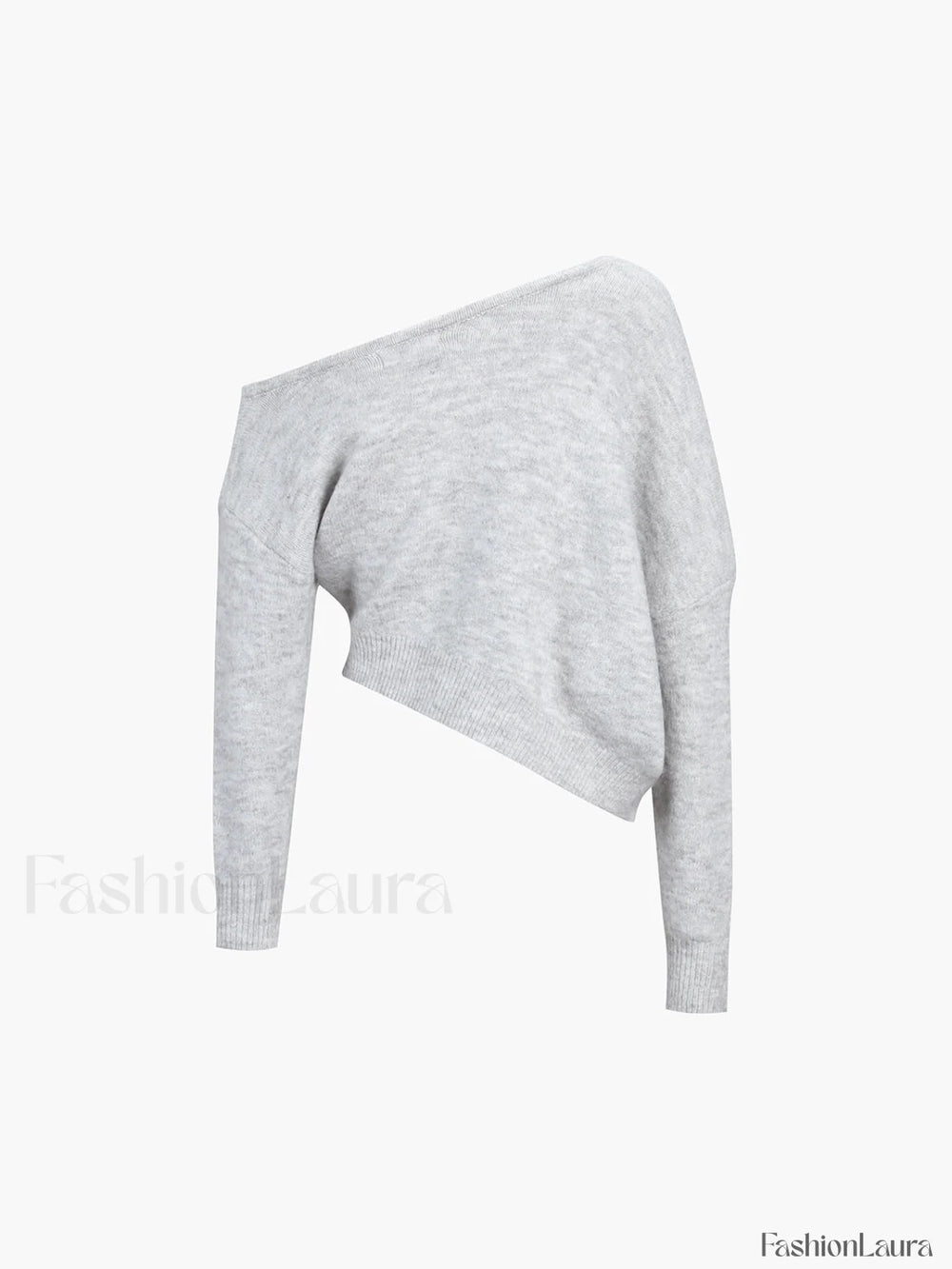 One Shoulder Asymmetric Sweater Sweaters