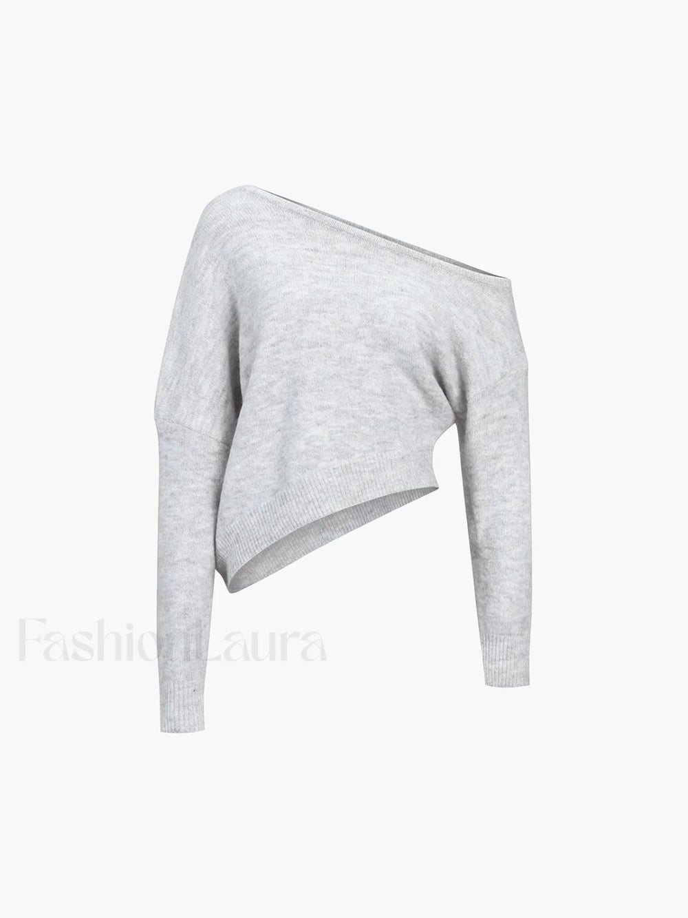 One Shoulder Asymmetric Sweater Sweaters