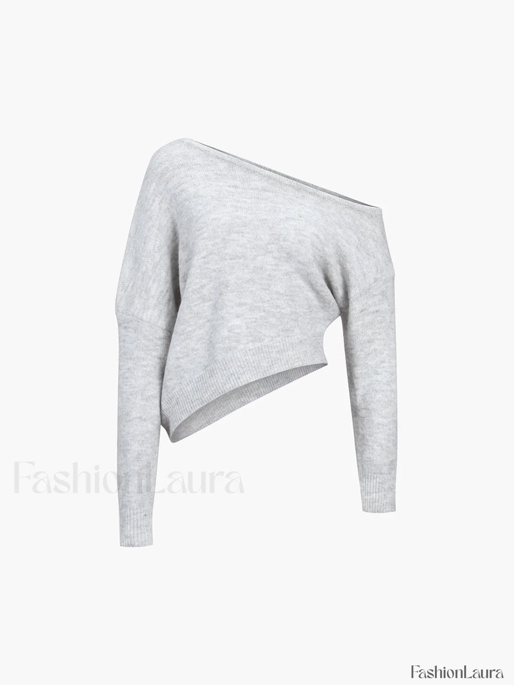 One Shoulder Asymmetric Sweater Sweaters