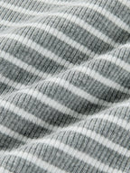 Open Back Stripe Long Sleeve Bodysuit Bodysuits