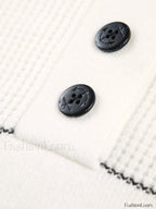 Open Collar Button Up Sweater Sweaters