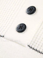 Open Collar Button Up Sweater Sweaters
