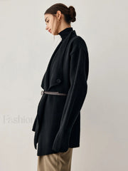 Open Collar Graceful Kimono Cardigan Sweaters L