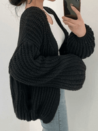 Open Front Long Sleeve Knit Cardigan Sweaters