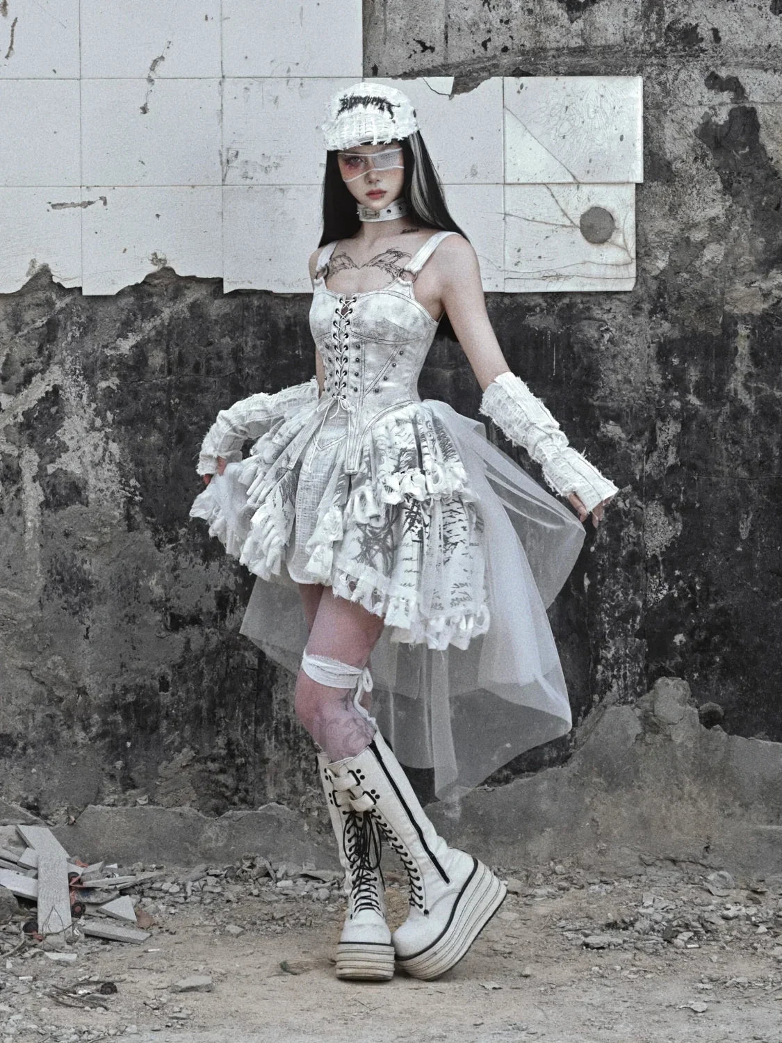 Original Punk Gothic Print Lolita Gothic Dress Secondary image