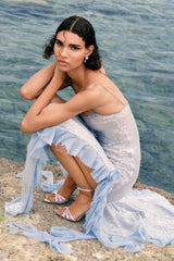 Othniel Sequin Stylish Embellished Ruffle Dress