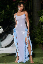 Othniel Sequin Stylish Embellished Ruffle Dress
