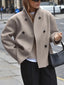 Oversized Charming Button Down Jacket Brown / XS Jackets