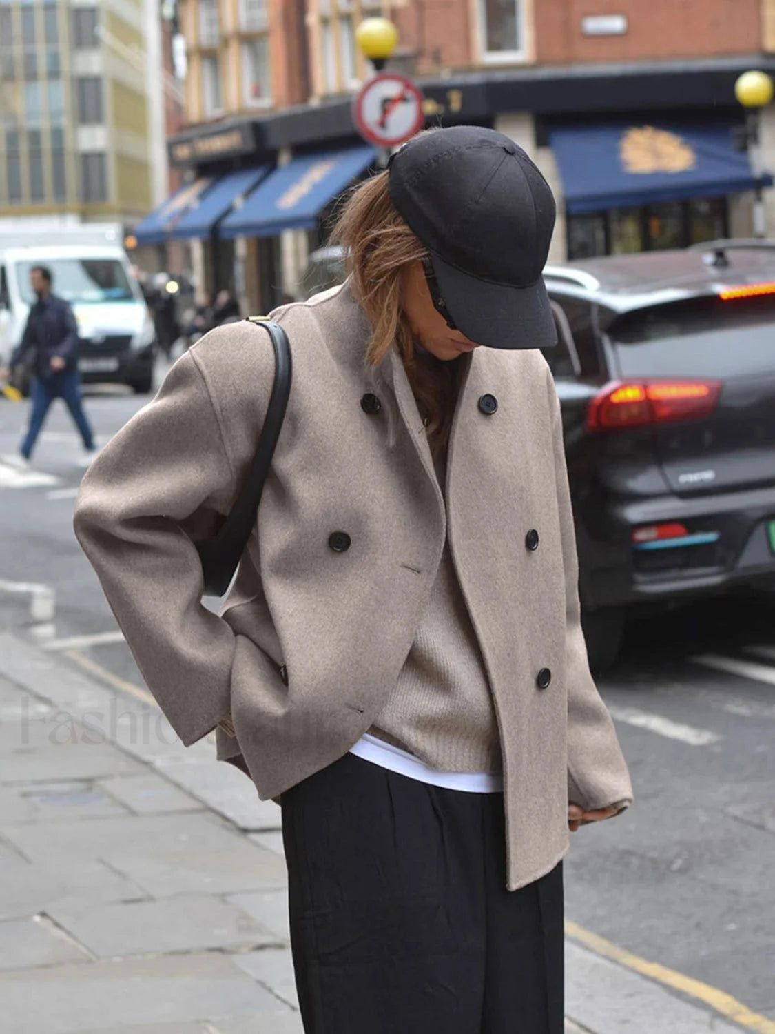 Oversized Charming Button-Down Jacket Secondary image