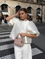 Oversized Puff Sleeve Blouse Off White / XS Blouses