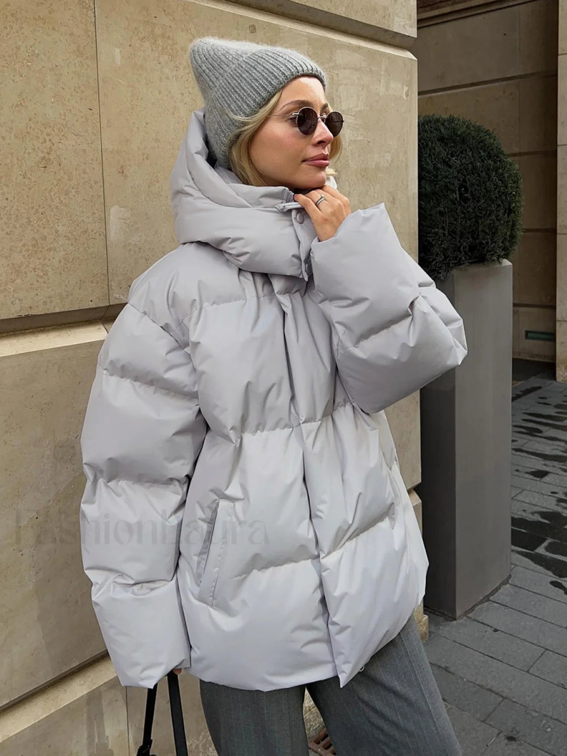 Oversized Quilted Graceful Puffer Down Coat Secondary image