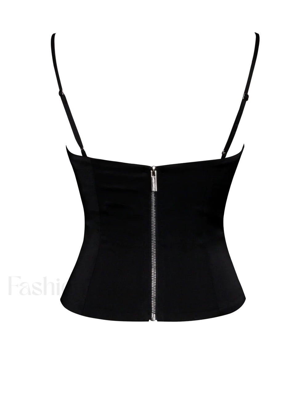 Padma Black Satin Charming Lace Bustier Corset Top Tops