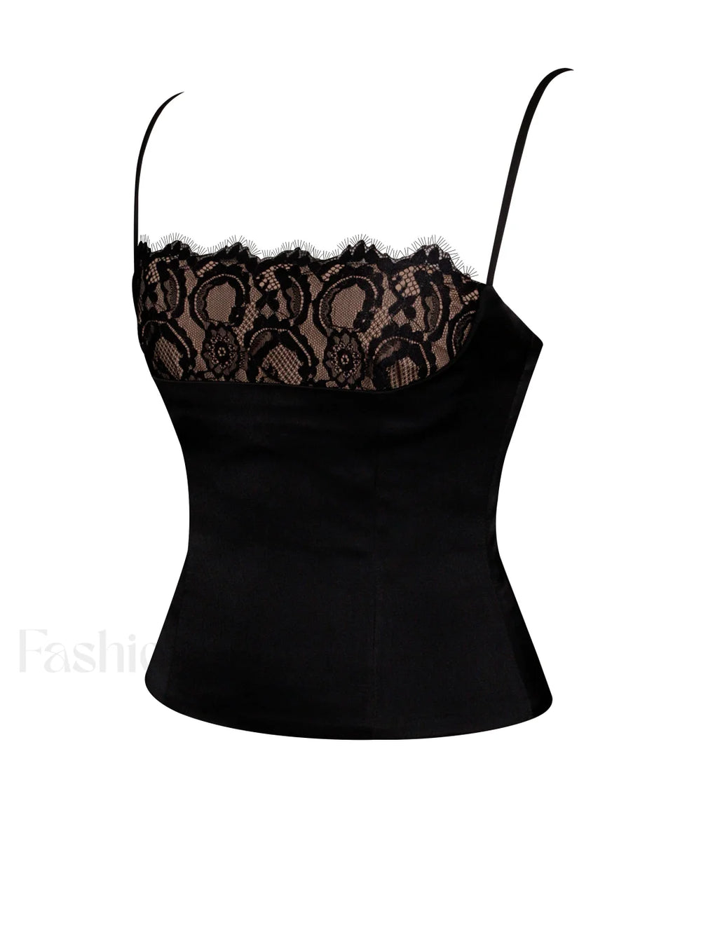 Padma Black Satin Charming Lace Bustier Corset Top Tops