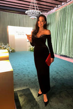 Palma Strapless Stylish Velvet Dress