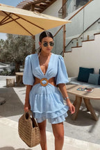 Paloma Puff Stylish Sleeve Mini Dress
