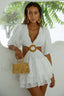 Paloma Puff Stylish Sleeve Mini Dress S / White