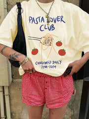 Pasta Over Clu Band Harajuku Aesthetic T Shirt
