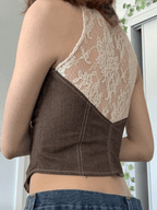Patchwork Lace Corset Top Tops&Tees