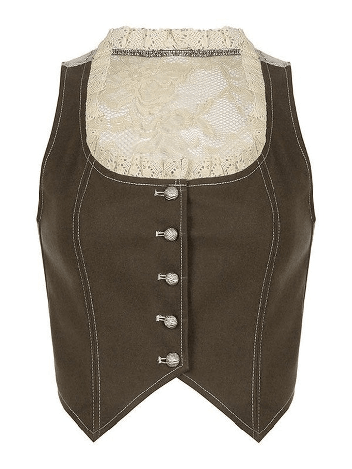 Patchwork Lace Corset Top Tops&Tees