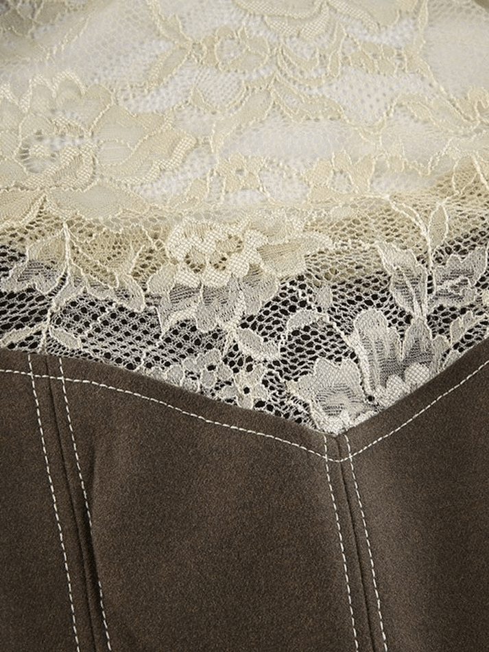 Patchwork Lace Corset Top Tops&Tees