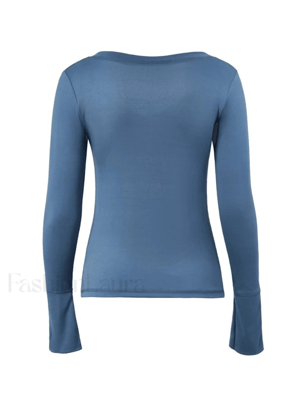 Patchwork Lace Buttoned Long Sleeve Top Tops&Tees