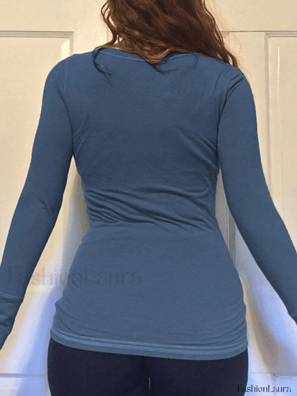 Patchwork Lace Buttoned Long Sleeve Top Tops&Tees