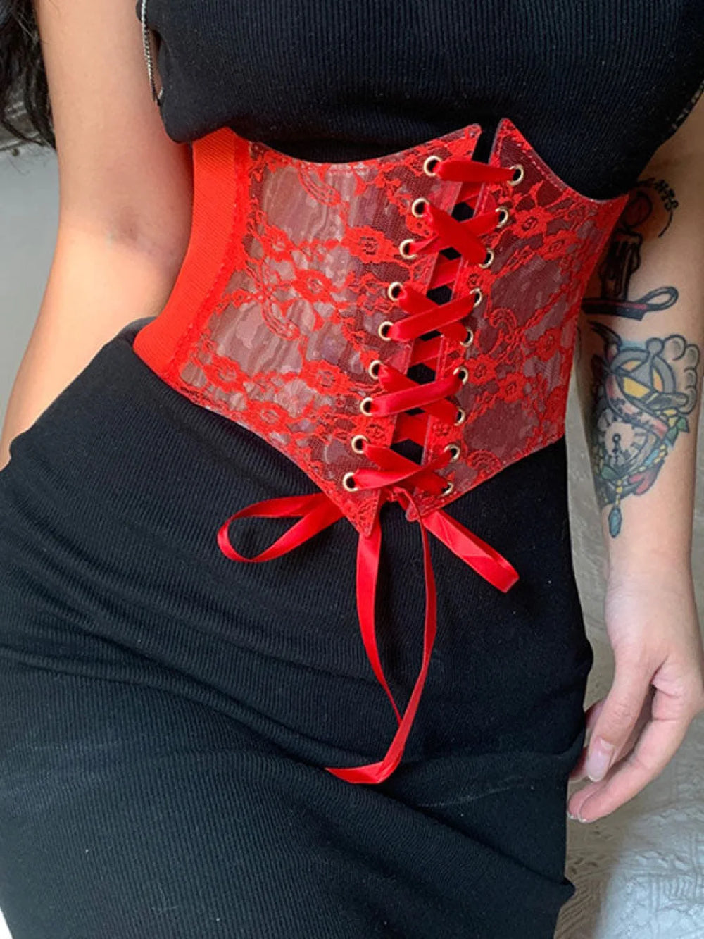 Patchwork Lace Corset Top Corset Top